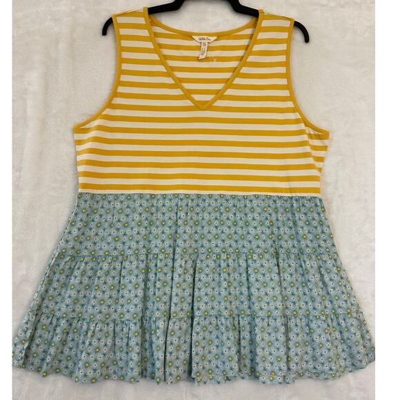 Matilda Jane Tier Ruffle Top XXL Beachy Peasant Boho - Picture 1 of 8